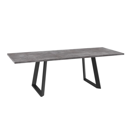 Стол LOFT LUX-180, раздвижной 180(240)х95, ДЫМЧАТАЯ КЕРАМИКА/ЧЕРНЫЙ LOFT 180